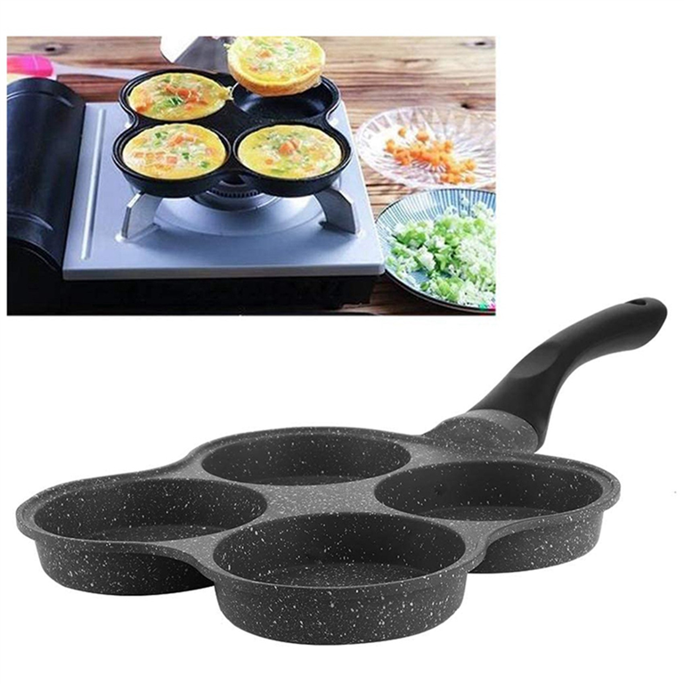 2/4-Hole Frying Pot Pan Thickened Omelet Pan Non-stick Egg Pancake Steak  Pan Cooking Egg Ham Pans Dual Purpose Cookware Pan