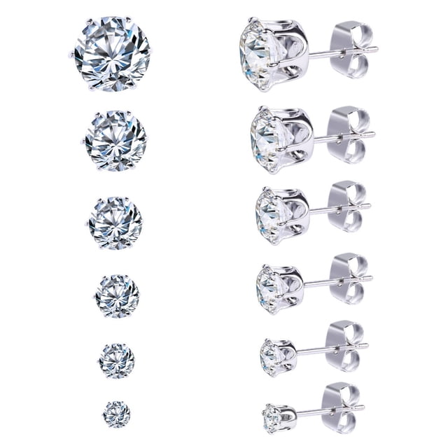 Conjuntos de joyería Minnieouse 6 piezas aretes de diamantes de imitación