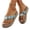 Blue, variant on UDAUDU Women's Bohemian Woven Wedge Flip Flops with Pearl Accent Comfortable Walking Shoes Slip-On Casual Summer Vacation Shoes Blue 5.5 Wide