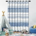 thumbnail image 3 of Nanqianyi Light Blue Stripe Room Darkening Window Curtains, 42 x 96 Inches Striped Grommet Drapes for Bedroom Living Room Thermal Insulated 2 Panels, 3 of 8