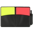 thumbnail image 1 of 1 juego de tarjetas de árbitro con colores rojo y amarillo, completo con un práctico libro de registro y un lápiz adecuado para juegos de fútbol, ​​voleibol y rugby, 1 of 4