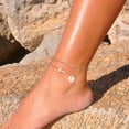 thumbnail image 4 of TINGN Ankle Bracelets for Women Initial Anklet 14K Gold Plated Anklet Layered Cross Ankle Bracelets for Women Foot Jewelry Gifts, 4 of 5