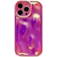 thumbnail image 5 of Case for iPhone 13 Pro Max,Glitter Holographic Case,3D Meteorite Sparkly Water Ripple Shape Laser Case,Camera Lens Protection for iPhone 13 Pro Max Case 6.7 inches/Hot Pink, 5 of 12