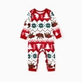 thumbnail image 5 of Pijama navideño familiar con mangas raglán y estampado de oso polar por todas partes, pantalones y bolsillos con cordón, 5 of 5