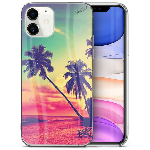 TPU Clear Case for iPhone 13 Pro Max with Beach Paradiso design phone cover