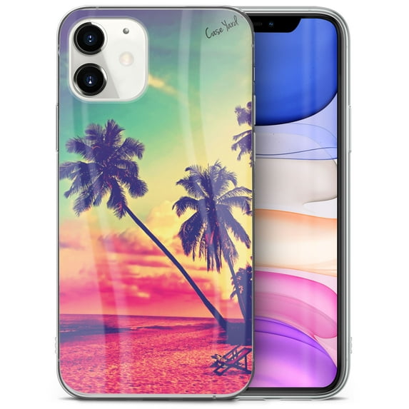 Caseyard TPU Clear Case for iPhone 13 with Beach Paradiso design phone cover