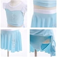 thumbnail image 5 of Girls Princess Two Piece Swimsuit Set Ruffle Bathing Bikini Suit Role Play Swimwear, 5 of 6