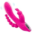 thumbnail image 3 of Vibrador de conejo 3 en 1 Consolador anal para clítoris con punto G para mujeres - Estimulación de motor triple, 7 modos de vibración - Recargable, impermeable, silencioso - Juguete sexual para adulto, 3 of 7