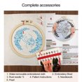 thumbnail image 4 of Embroidery Starter Kit Craft Kit Round Cross Stitch Sewing Kit DIY Embroidery Starter Set, 4 of 10