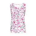 thumbnail image 4 of ITSAME Womens Plus Size Tank Tops, Crew Neck Floral Sleeveless Summer Loose Casual Tees Multicolor 2XL, 4 of 5