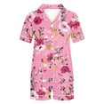 thumbnail image 5 of Levmjia Womens Pajama 2 Piece Set Casual Lapel Short Sleeve and Shorts With Pocket Printed Sleepwear Soft Comfortable Outfit Home Daily Wear, 5 of 7