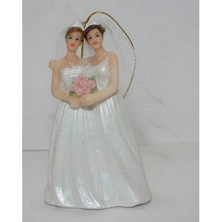 December Diamonds Brides Gay Wedding Couple Christmas Ornament