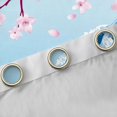 thumbnail image 4 of Manfei Modern Sakura Black Out Curtains for Girls Women, Wave Art Curtains Pack of 2 (42x63 Each), Blue Pink White, 4 of 6