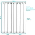 thumbnail image 5 of Sunnydaze Modern 2-Piece Gray Solid Light-Filtering Indoor or Outdoor Curtain Set, 5 of 11