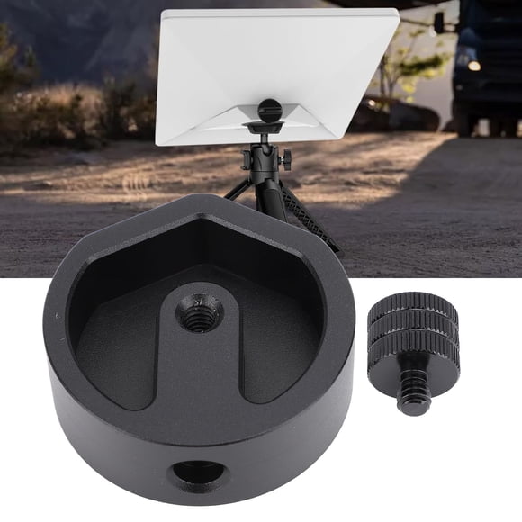 RV Antenna Tripod Mount Adapter, Satellite Antenna Tripod Adapter Deformation Proof Secure Connection for 1/4in- 20 and 3/8in-16 Base Adapter
