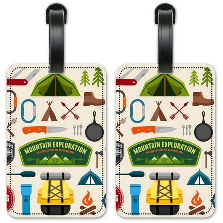 Mountain Exploration - Luggage ID Tags / Suitcase Identification Cards - Set of 2