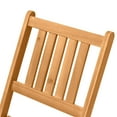 thumbnail image 7 of 3-Piece Outdoor Acacia Wood Bistro Set, Teak Folding Patio Table and 2 Chairs for Garden, Balcony, Porch, Rustic Foldable Furniture Set, No Assembly Required, 7 of 7