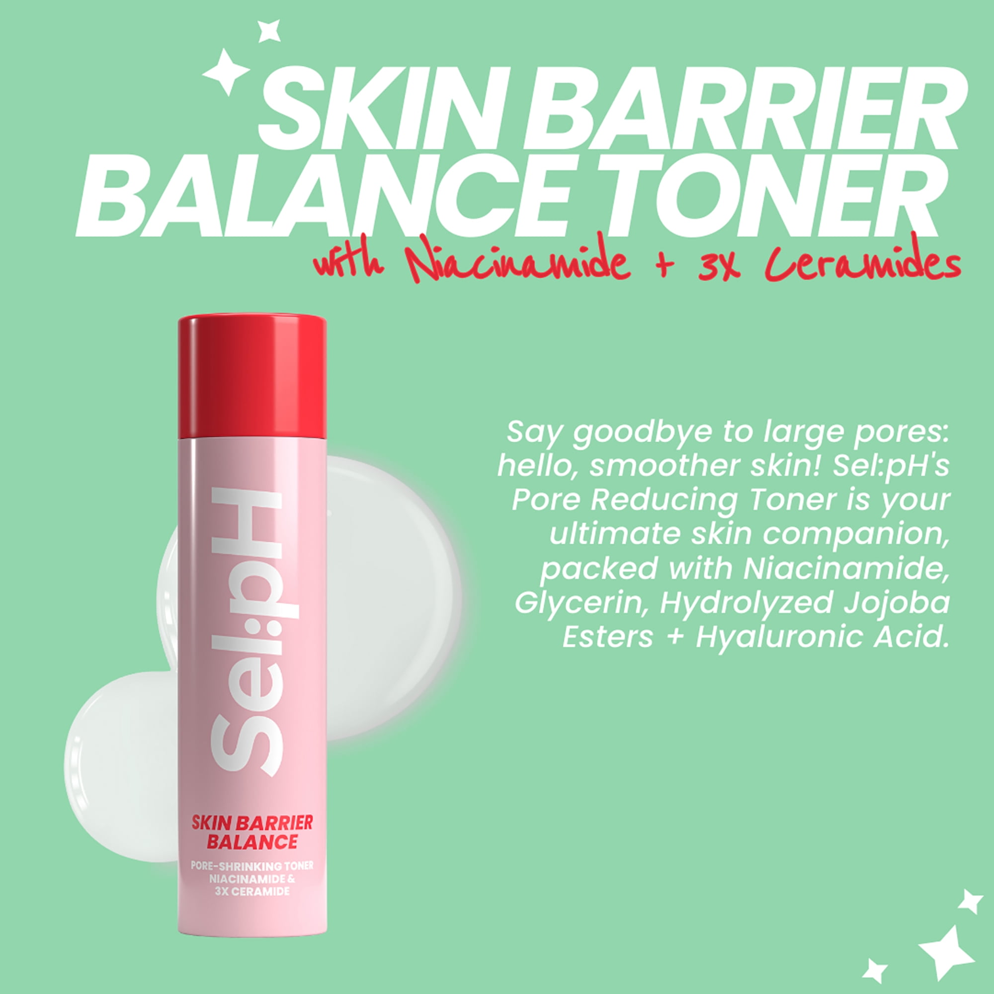 Sel:pH Skin Barrier Balance Toner, Face Toner, 6.4 oz