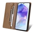 thumbnail image 3 of Allytechgroup Flip Case for Samsung Galaxy A55 with Credit Card Slot, PU Leather Wallet Phone Case with Stand Slim Lightweight Shockproof Back Cover Bumper for Samsung Galaxy A55, Brown, 3 of 8