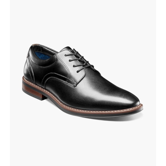 Nunn Bush Centro Flex Men's Plain Toe Oxford, Black, 15
