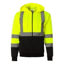 ML Kishigo Men's Hi-Vis Hooded Full-Zip Sweatshirt - JS102-103