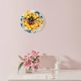 thumbnail image 3 of 14 Inch Wall Clock Battery Operated Silent Clock Decorative for Office, Kitchen, Outdoor, Living Room，Bee Honey Field White Daisy Flowers Painting, 3 of 4