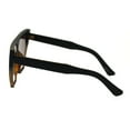 thumbnail image 3 of Womens Retro Flat Top Futuristic Mod Squared Cat Eye Sunglasses Black Tortoise Brown, 3 of 4