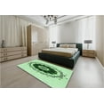 thumbnail image 4 of Ahgly Company Indoor Square Patterned Mint Green Area Rugs, 3' Square, 4 of 6