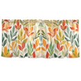 thumbnail image 7 of Yayeee Kitchen Curtains Tier Set of 2 Light Filtering 57"x36" Over Sink Window Panels, Orange Autumn Leaves, 7 of 7