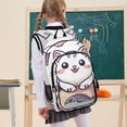 thumbnail image 7 of FORMRS Unisex School Backpack 17" Student Travel Bag with Laptop Compartment, White Cute Cat, 7 of 7
