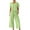 Green, variant on Tbopshirt Women's 2 Piece Outfits Women's Summer Suit Fashion Short Sleeve Solid Color Trousers Casual Two-Piece Suit Wide Leg Pants