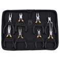 thumbnail image 1 of 8PCs Mini Pliers Set, Long Nose with Teeth, Flat Jaw, Round Curve Needle Diagonal Nose Wire End Cutt, 1 of 5