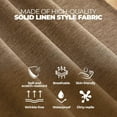 thumbnail image 3 of Decorelia Solid Linen Dining Rectangular Table Cloth, Outdoor Waterproof Party Table Cover for Wedding, Picnics Table, Rectangle Easy to Clean Tablecloth(Oblong, 60 x 104 Inch (8-10 Seats), Coffee), 3 of 15