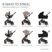 Britax® Prism™ Full-Size Modular Stroller, 1-Step Compact Fold, Telescoping Handlebar — Teak