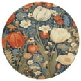 thumbnail image 3 of Boho Vintage Floral Round Small Area Rug, Print Non Slip Washable Floor Mat, Soft Throw Rug for Living Room, Powder Room Entryway, Bathroom, Bedside, 3 of 6