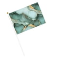 thumbnail image 3 of Handheld Flag Double-Sided Hand Waving Flag 8.2×5.5in Used For Team Activities Or Decoration In Decorative Places Light Green Gold Marble Ten Piece, 3 of 8