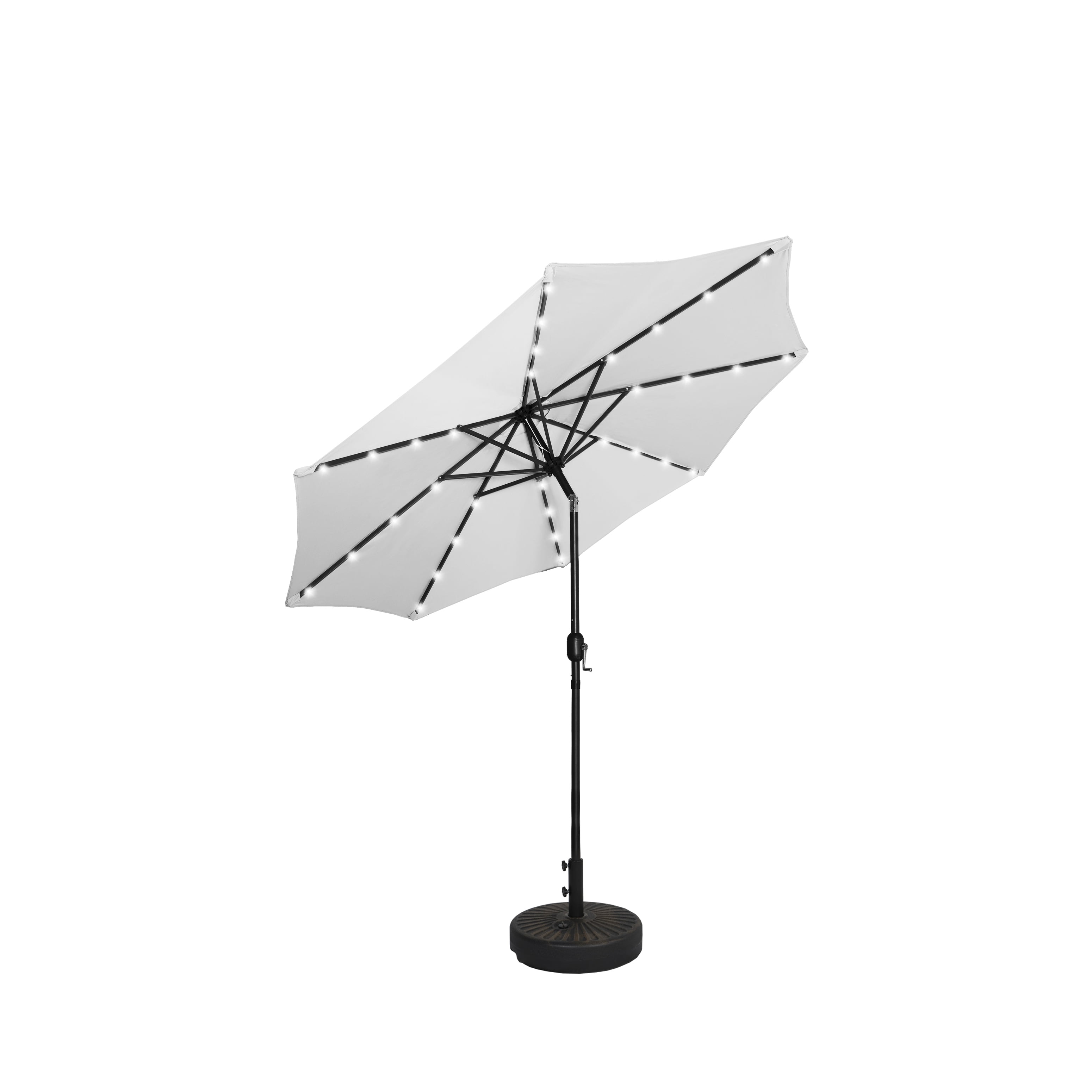 WestinTrends Cyrus 9 Ft Outdoor Patio Umbrella with Base Include, Solar