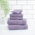 thumbnail image 1 of Ensemble de 6 serviettes de bain unies hometrends, violet, 1 of 5