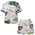 thumbnail image 3 of Flamingo Pattern Pajamas Set Womens Loungewear Sleepwear 2 Piece PJ Sets, 3 of 7