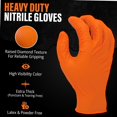 thumbnail image 3 of Typpkmm Heavy Duty Nitrile Gloves, Disposable 8 Mil Thick, For Cleaning and Painting, M/L/XL, Orange- 30pcs, 3 of 7