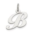 thumbnail image 1 of 925 Sterling Silver Dainty Letter B Initial Name Monogram Necklace Charm Pendant, 1 of 6
