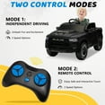 thumbnail image 4 of 12V Ride on Cars with Remote Control, Licensed RAM 1500 Kids Ride on Toys for Toddlers Boys Girls Ages 3-6, Kids Electric Cars with Bluetooth, Music, Back Storage, LED Light, Black, 4 of 11