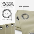 thumbnail image 4 of Deconovo Short Blackout Curtains for Kitchen Windows, Grommet Thermal Insulated Curtains (Beige, 42"x45", 2 Panels), 4 of 11