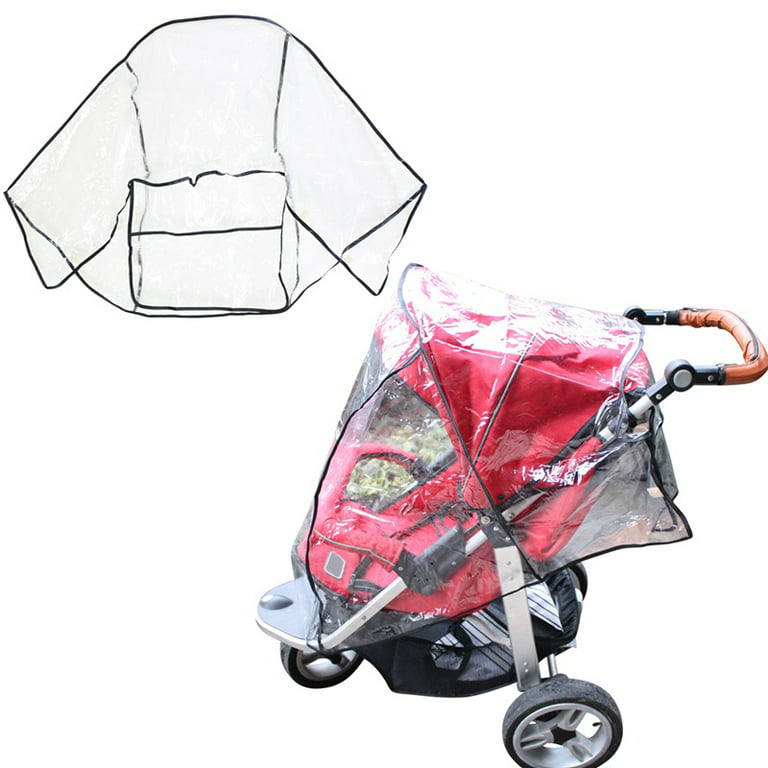 Stroller Rain Cover Universal, Stroller Accessory Waterproof Windproof  Dustproof Baby Car Seat Weather Shield with Clear Eye Screen Toddler  Stroller