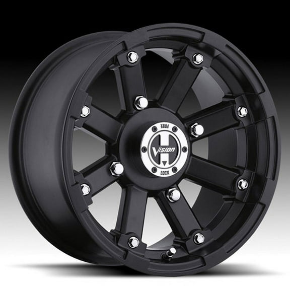 14x7 Vision 393 Lockout Matte Black UTV Wheel 4x137 (2.5mm)