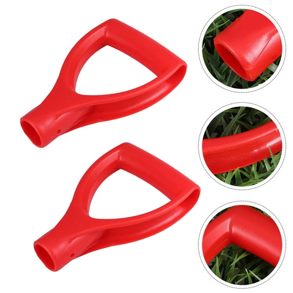 WRITWAA 2-Pack -Shaped Plastic Shovel Grip Handles, Comfortable, Replacement for Garden Tools