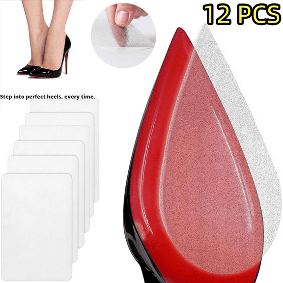 12 PCS- Red Bottom Shoe Protector for Christian Louboutin Red Bottom Sole Protectors - Compatible with All High Heels -5X5 INCH Sheets