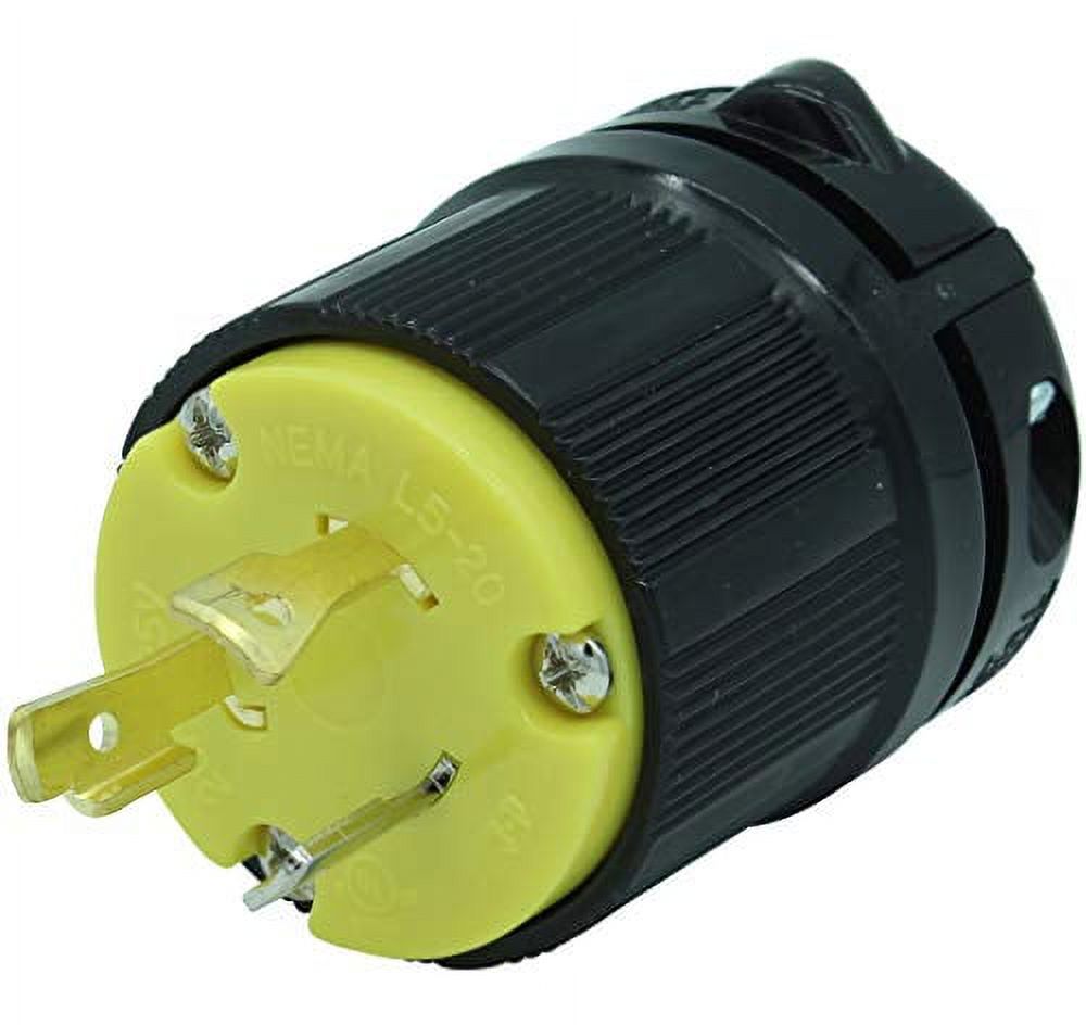 Journeyman-Pro NEMA L14-20 Flanged Inlet Plug - 20A 125/250V Generator Power Socket