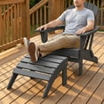 thumbnail image 6 of Folding Adirondack Ottoman set of 2, HDPE Outdoor Adirondack Chair Footrest for Outside Indoor,19.7in W,Grey(Set of 2), 6 of 7