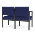 thumbnail image 5 of Lenox Steel Reception Waiting Room 2 Seats Chair / Charcoal Steel / Blue, 5 of 5